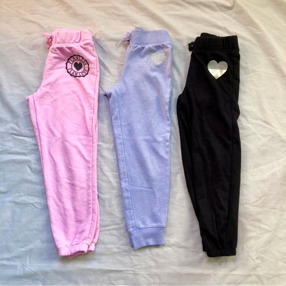 3 Pairs of Kid’s French Terry Joggers Size S(5-6)